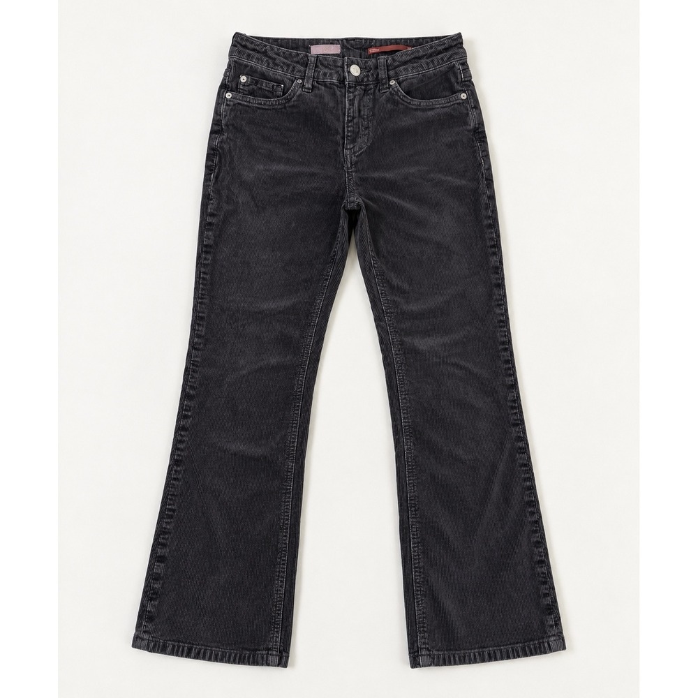 Pilcro and the Letterpress Charcoal Gray Corduroy Flare Pants Size 26